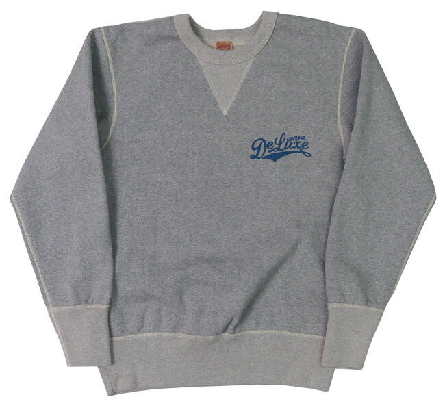 Deluxeware DELUXEWARE Crewneck Sweatshirt Simple Logo Print Union Special Flat Seamer BRGS-24A