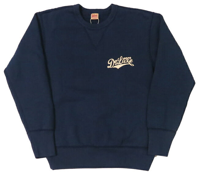 Deluxeware DELUXEWARE Crewneck Sweatshirt Simple Logo Print Union Special Flat Seamer BRGS-24A
