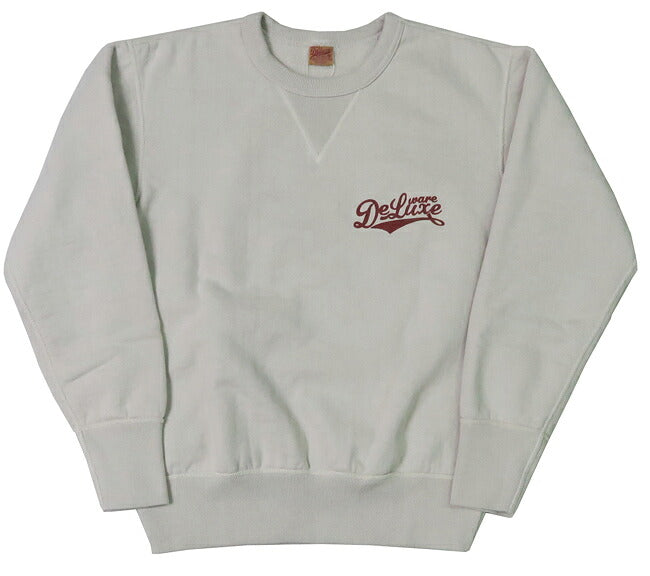 Deluxeware DELUXEWARE Crewneck Sweatshirt Simple Logo Print Union Special Flat Seamer BRGS-24A