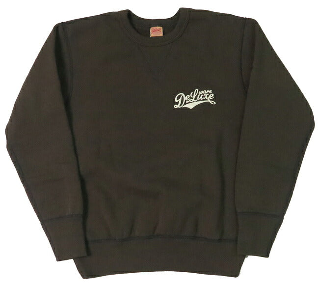 Deluxeware DELUXEWARE Crewneck Sweatshirt Simple Logo Print Union Special Flat Seamer BRGS-24A
