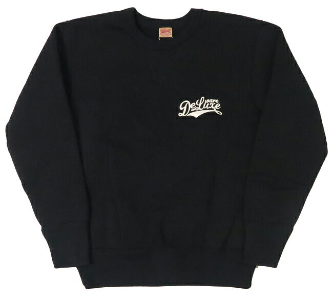 Deluxeware DELUXEWARE Crewneck Sweatshirt Simple Logo Print Union Special Flat Seamer BRGS-24A