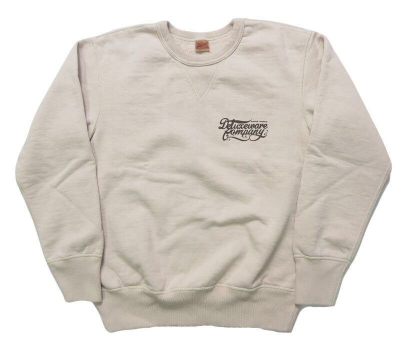 デラックスウェア DELUXEWARE Rundhals Sweatshirt Einfaches Logo Druck Union Special Flachnaht BRGS-25A