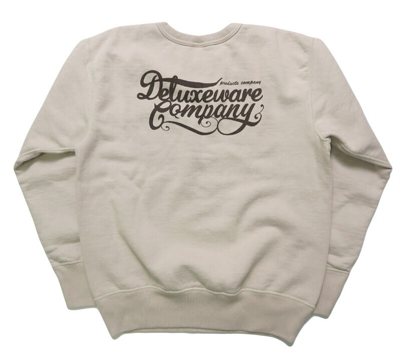 デラックスウェア DELUXEWARE Rundhals Sweatshirt Einfaches Logo Druck Union Special Flachnaht BRGS-25A