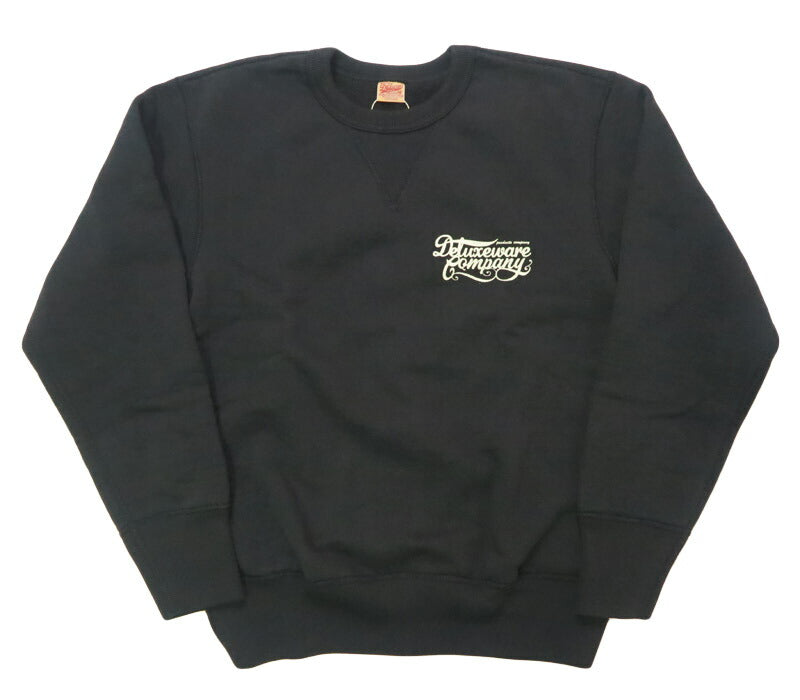 デラックスウェア DELUXEWARE Rundhals Sweatshirt Einfaches Logo Druck Union Special Flachnaht BRGS-25A
