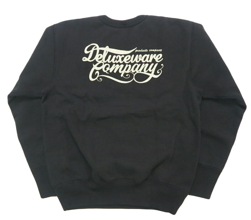 デラックスウェア DELUXEWARE Rundhals Sweatshirt Einfaches Logo Druck Union Special Flachnaht BRGS-25A