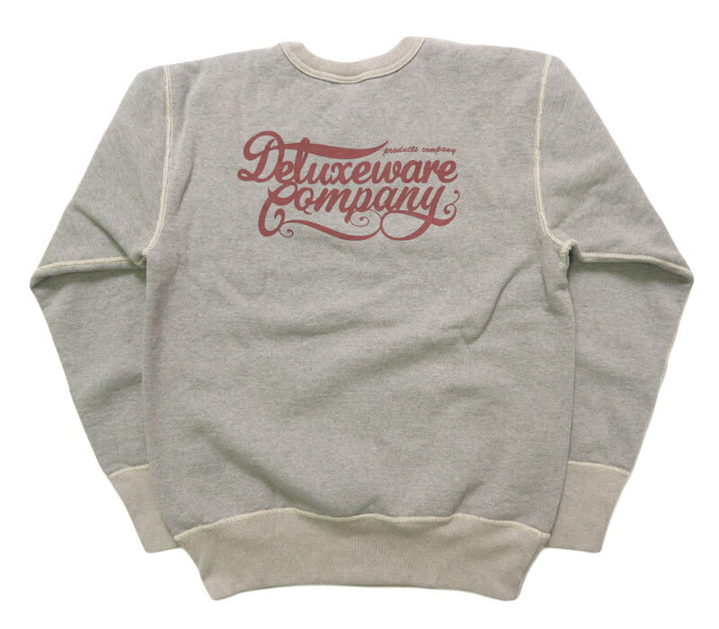デラックスウェア DELUXEWARE Rundhals Sweatshirt Einfaches Logo Druck Union Special Flachnaht BRGS-25A