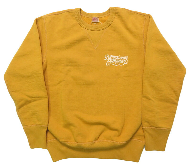 デラックスウェア DELUXEWARE Rundhals Sweatshirt Einfaches Logo Druck Union Special Flachnaht BRGS-25A