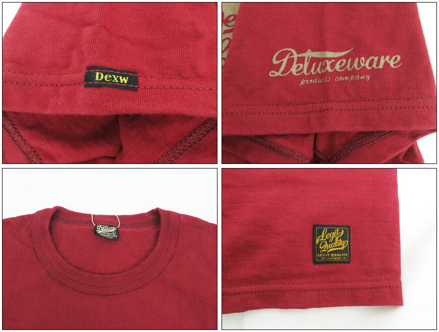 デラックスウェア DELUXEWARE Camiseta manga corta con logo estampado Tejido colgado Union Special BRGX-001