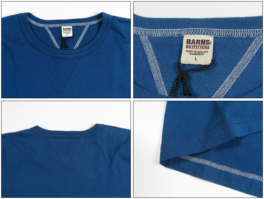 バーンズ BARNS STANDARD COZUN 両Vガゼット 半袖 Tシャツ 2026年限定カラー BR-8145【2026年春夏新作】