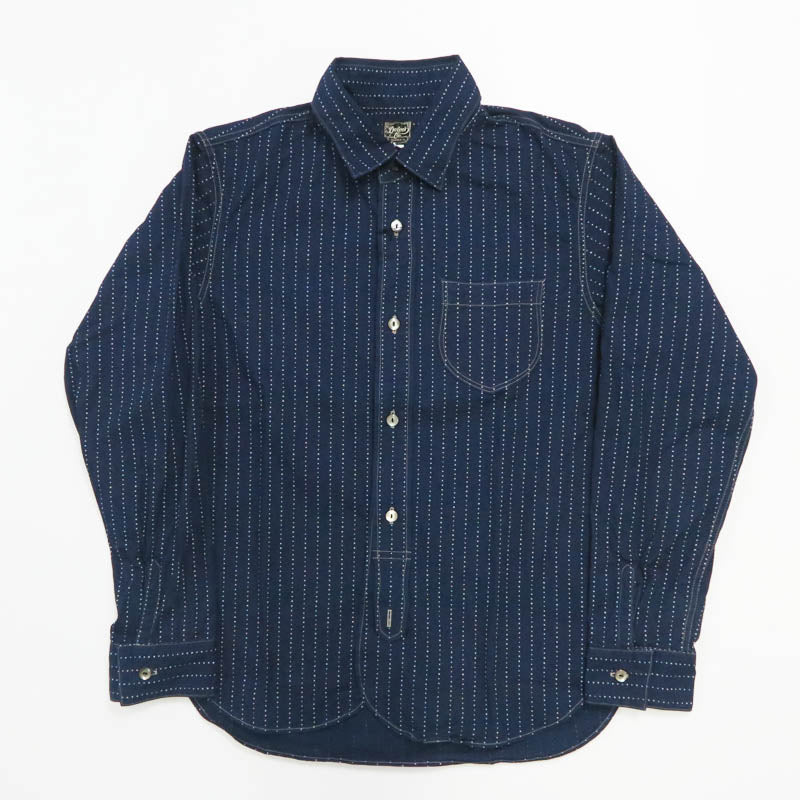 DALLES & CO Dalles & Co Camisa de manga larga de tela calico de los años 30 con rayas originales Deluxeware Calico.F