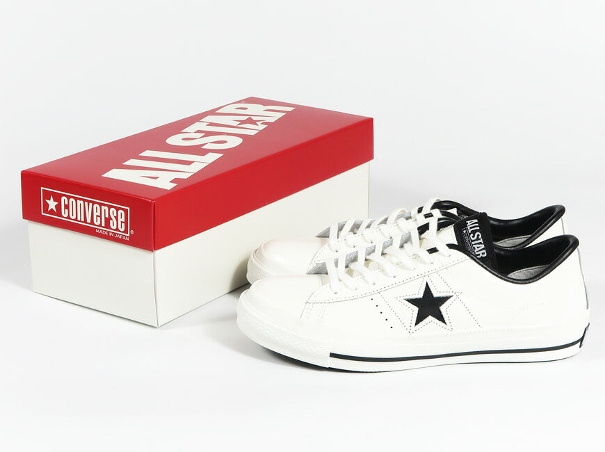 CONVERSE コンバース LEATHER ONE STAR J レザー ワンスター J レザー スニーカー MADE IN JAPAN ホワイト×ブラック 32346510 【2026年秋冬新作】