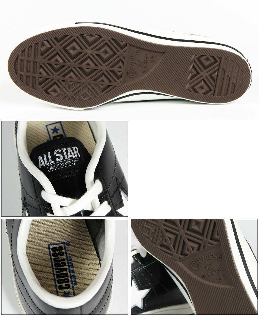 CONVERSE コンバース LEATHER ONE STAR J レザー ワンスター J レザー スニーカー MADE IN JAPAN ブラック×ホワイト 32346511 【2026年秋冬新作】