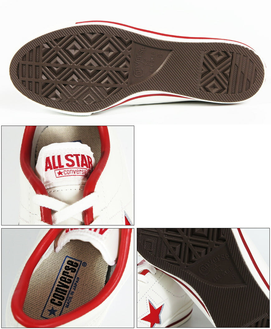 CONVERSE コンバース LEATHER ONE STAR J レザー ワンスター J レザー スニーカー MADE IN JAPAN ホワイト×レッド 32346512 【2026年秋冬新作】