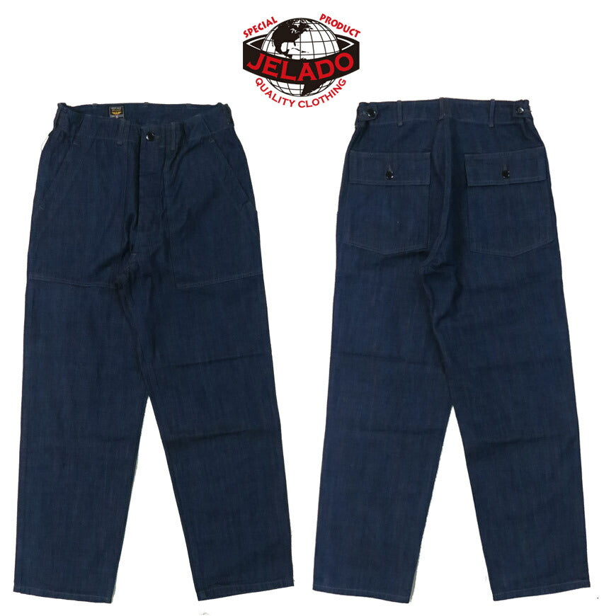 เจลาดู JELADO CM47 กางเกงเบเกอรี่ผ้าดีไซน์ 10.5oz แท็กสีน้ำเงิน LAST RESORT CT11347