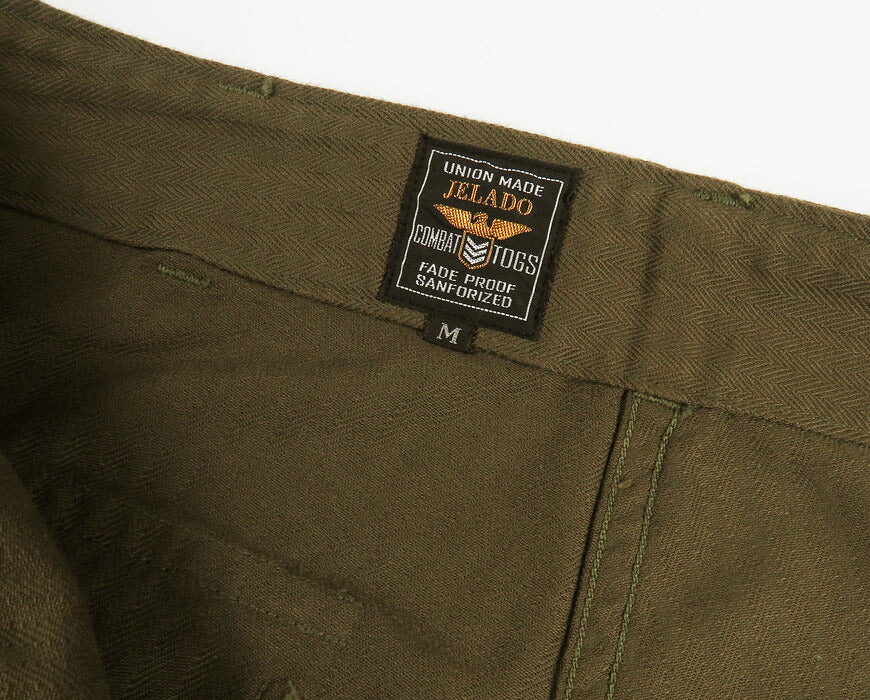 JELADO ジェラード CM47 ヘリンボーンツイル ベイカーパンツ LAST RESORTシリーズ「COMBAT MILLS」CT94347 【2026年秋冬新作】