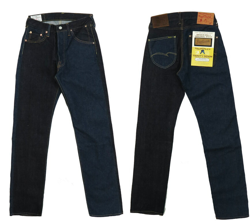 ダルチザン ステュディオ・ダ・ルチザン STUDIO D'ARTISAN Trinity Jeans Crazy Pattern Regular Straight One Wash D1902