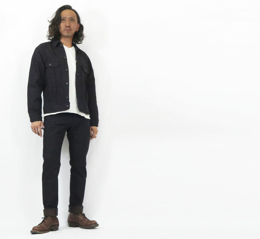 Dartisan Studio d'Artisan Jaket Denim Sashiko Pewarna Kaki 15oz D4608