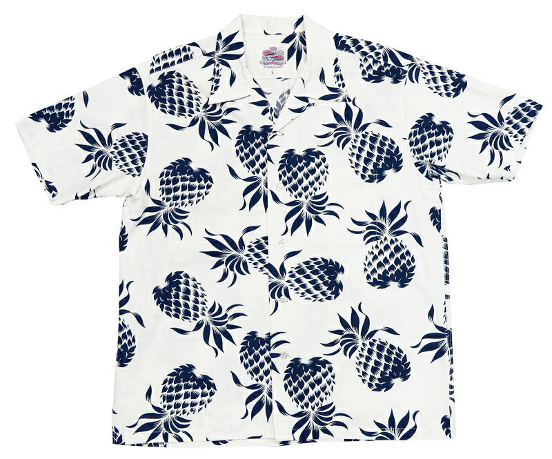 SUN SURF เสื้อฮาวายแขนสั้นคอตตอนของ DUKE KAHANAMOKU รุ่น DUKE'S PINEAPPLE อโลฮาเสื้อ DK37811