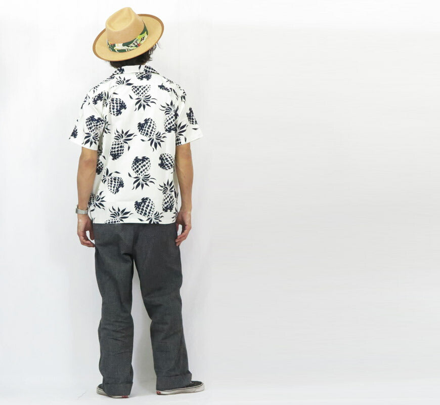 SUN SURF เสื้อฮาวายแขนสั้นคอตตอนของ DUKE KAHANAMOKU รุ่น DUKE'S PINEAPPLE อโลฮาเสื้อ DK37811