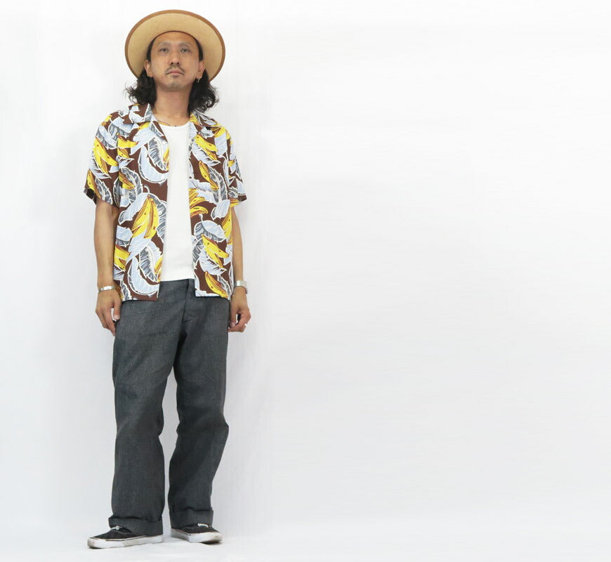 サンサーフ SUN SURF เสื้อฮาวายแขนสั้น COOLMAX รุ่นดุ๊กคาฮานาโมก DUKE'S BANANA LEAF ฮาวายเชิ้ต Duke Kahanamoku DK39399