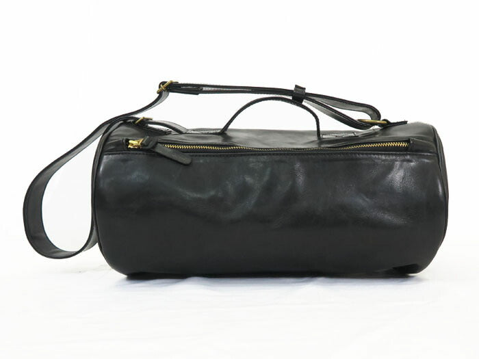 DELUXEWARE Tea Core Oil Horsehide Leather Drum Bag Horsehide BOX BAG DLB-006