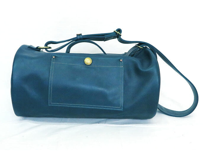 DELUXEWARE Tea Core Oil Horsehide Leather Drum Bag Horsehide BOX BAG DLB-006