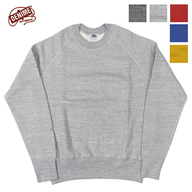 DENIME ドゥニーム 4-Nadel Raglanärmel Rundhals Sweatshirt Flatseam Lot.261 Neue DENIME WAREHOUSE ウェアハウス製