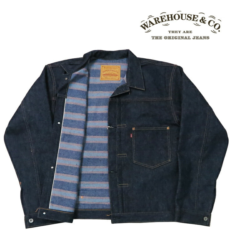 ウェアハウス WAREHOUSE デニムジャケット 大戦 ファーストタイプ with ブランケット DSB S2001XX(2000XX) Dead Stock Blue デッドストックブルー