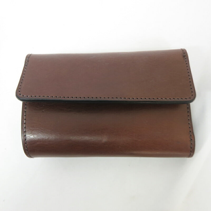 อาร์ตบราวน์ ART BROWN กระเป๋าสตางค์พับสามทบ หนังแท้ หนังสัด U.K. Saddle Leather EAW00056AB