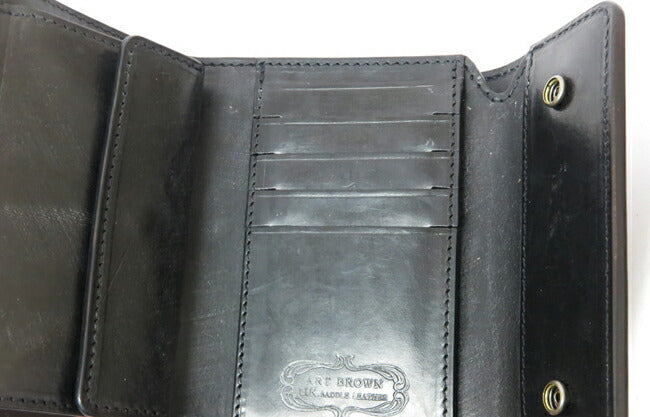 อาร์ตบราวน์ ART BROWN กระเป๋าสตางค์พับสามทบ หนังแท้ หนังสัด U.K. Saddle Leather EAW00056AB