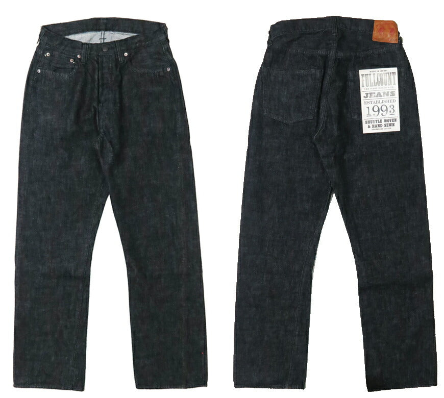 フルカウント FULLCOUNT 0105BK ジーンズ ルーズストレート 13.7oz ブラックデニム ジンバブエコットン
