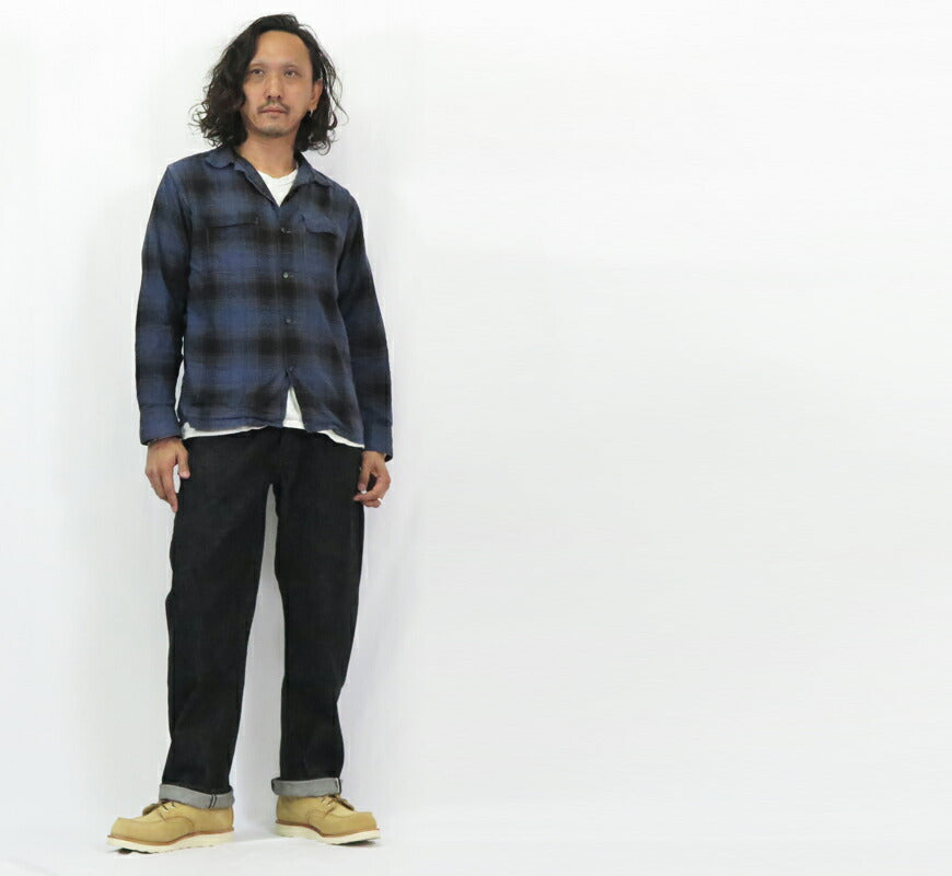 フルカウント FULLCOUNT 0105BK ジーンズ ルーズストレート 13.7oz ブラックデニム ジンバブエコットン