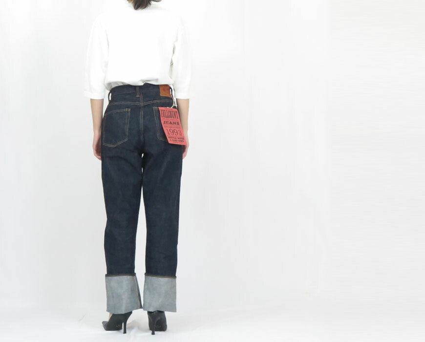 フルカウント Fullcount 13,7oz Selvedge Denim Simbabwe-Baumwolle Weite Gerade Jeans Damen „Monroe“ 0107-21