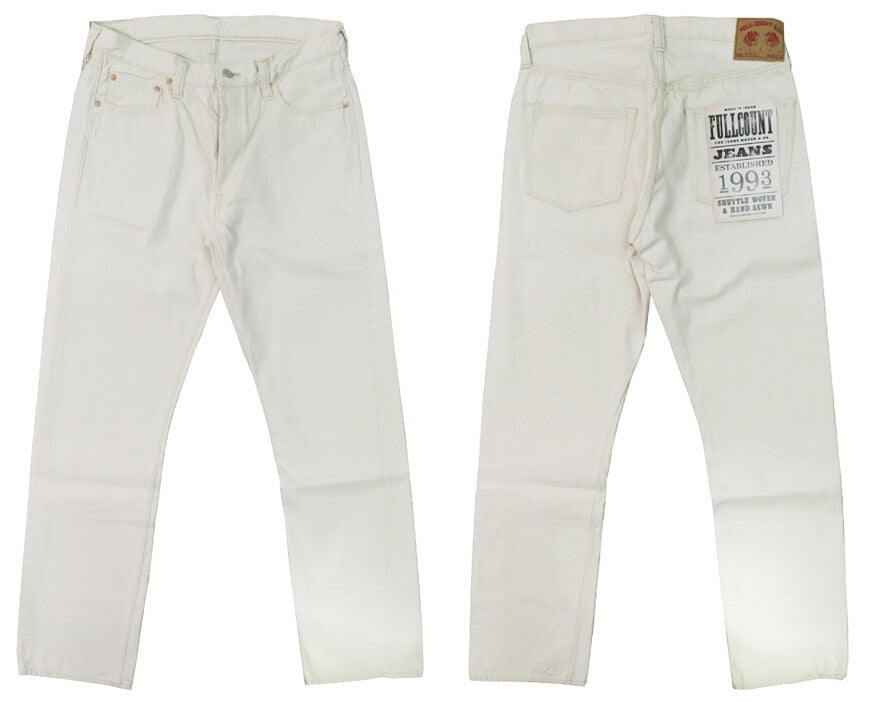 フルカウント FULLCOUNT 1101EC ジーンズ ストレート 13.7oz エクリュホワイト デニム ジンバブエコットン