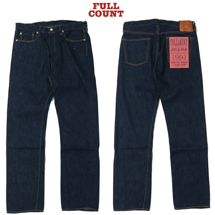 FULLCOUNT 1108SSW Jeans Slim Straight 11.5oz Super Smooth Zimbabwe Cotton Denim