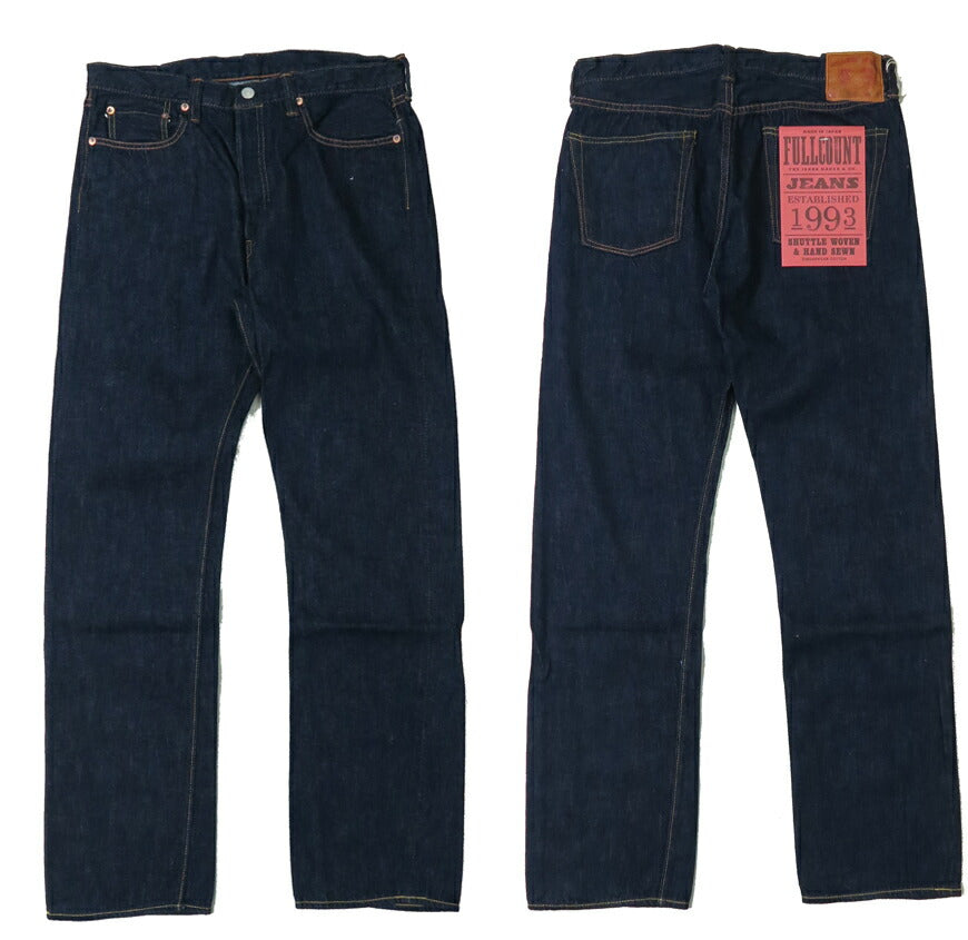 FULLCOUNT 1108SSW Jeans Slim Straight 11.5oz Super Smooth Zimbabwe Cotton Denim