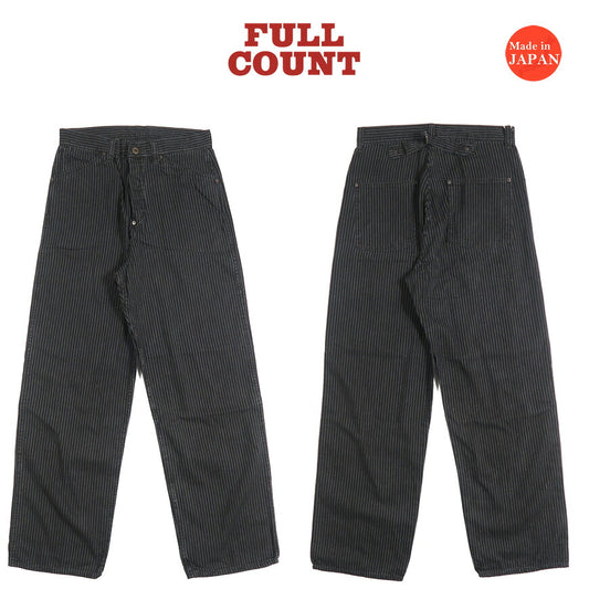 FULLCOUNT FULLCOUNT quần trousers công nhân họa tiết sọc hickory đen Lot.1149 【mẫu mới Thu Đông 2026】