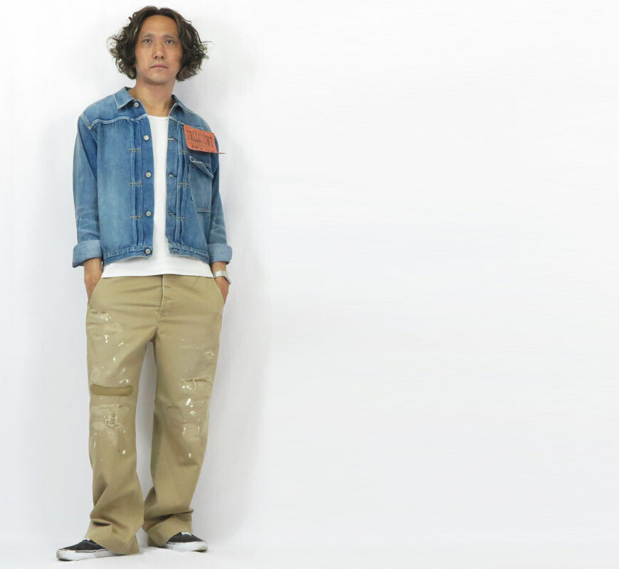フルカウント FULLCOUNT 1201HW 41カーキ チノパンツ Freedom Fighter ダメージ&リメイク加工 U.S.Army Chino 41 Khaki