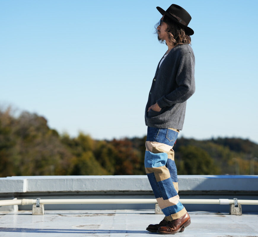 フルカウント FULLCOUNT 1350-1101 13,7oz Regular Straight Jeans CRAZY PATTERN WORKS OF ART SERIES Simbabwe-Baumwolle