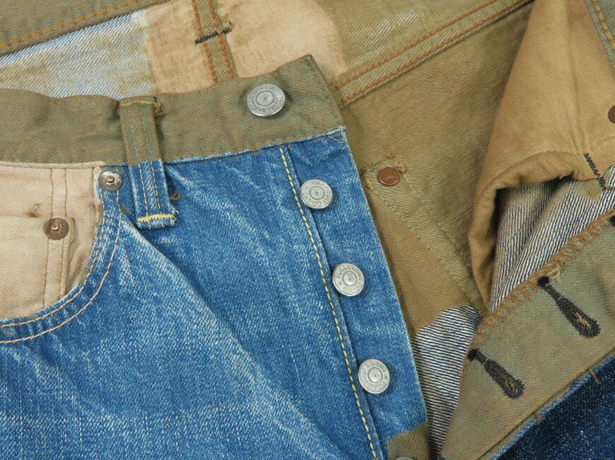 フルカウント FULLCOUNT 1350-1101 13,7oz Regular Straight Jeans CRAZY PATTERN WORKS OF ART SERIES Simbabwe-Baumwolle