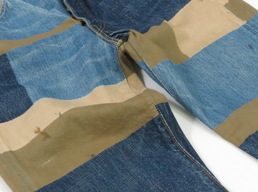 フルカウント FULLCOUNT 1350-1101 13,7oz Regular Straight Jeans CRAZY PATTERN WORKS OF ART SERIES Simbabwe-Baumwolle