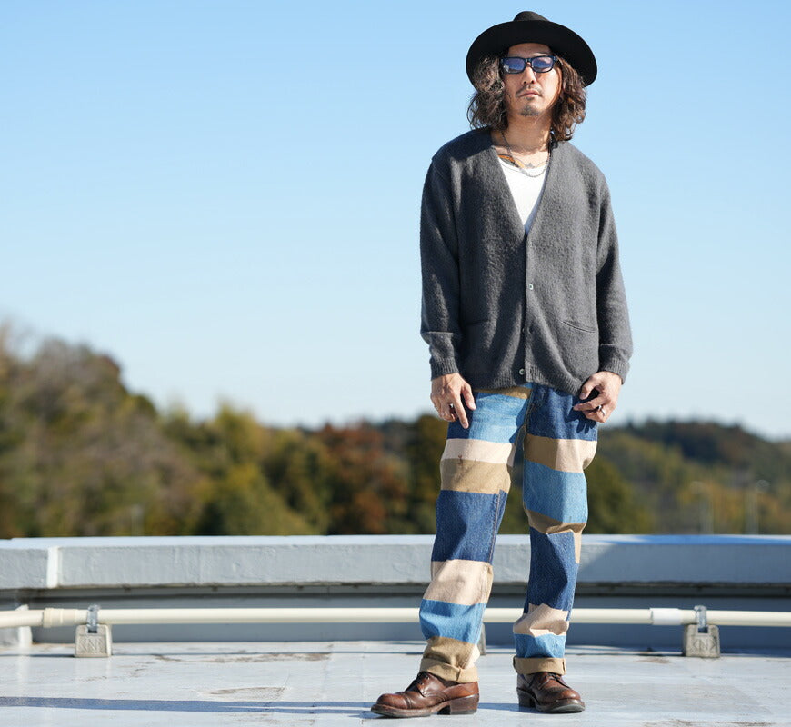 フルカウント FULLCOUNT 1350-1101 13,7oz Regular Straight Jeans CRAZY PATTERN WORKS OF ART SERIES Simbabwe-Baumwolle