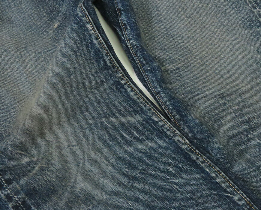 フルカウント FULLCOUNT 1353-S0105 Modèle guerre Jean loose droit coton marron 13.7oz More Than Just Fear denim usé coton sauvage Zimbabwe