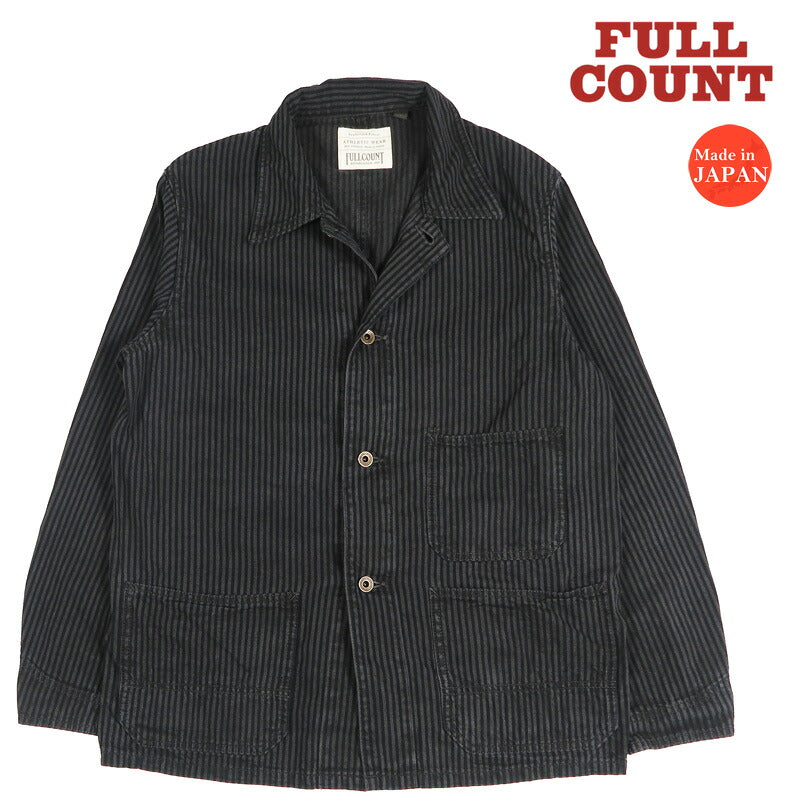 フルカウント FULLCOUNT ブラック ヒッコリーストライプ チョア ジャケット カバーオール Lot.2015-15 【2026年秋冬新作】