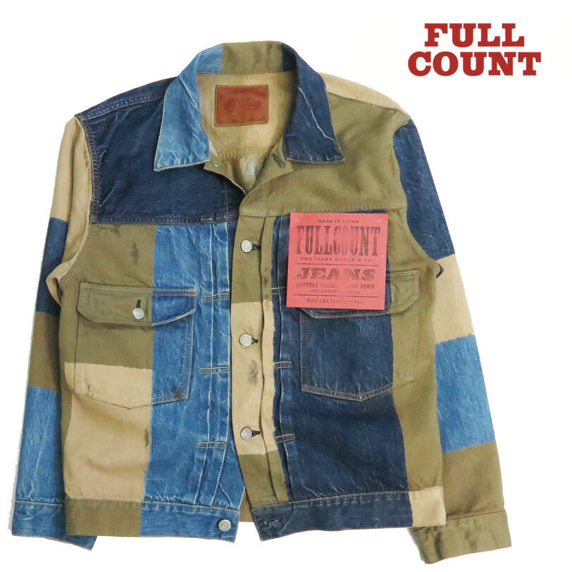 Fullcount FULLCOUNT 2501-2102 13,7oz Second Model Denimjacke CRAZY PATTERN WORKS OF ART SERIES Simbabwe-Baumwolle