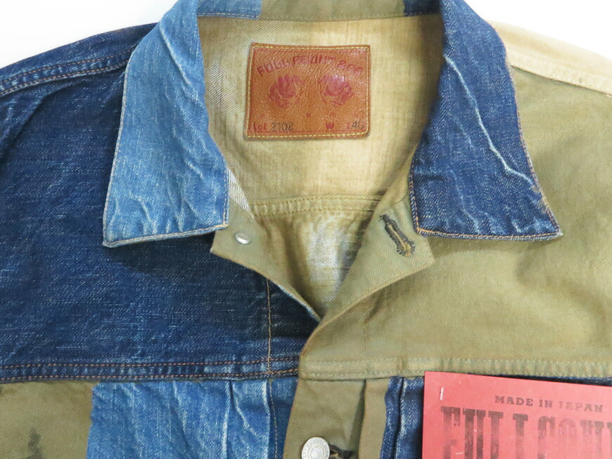 Fullcount FULLCOUNT 2501-2102 13,7oz Second Model Denimjacke CRAZY PATTERN WORKS OF ART SERIES Simbabwe-Baumwolle