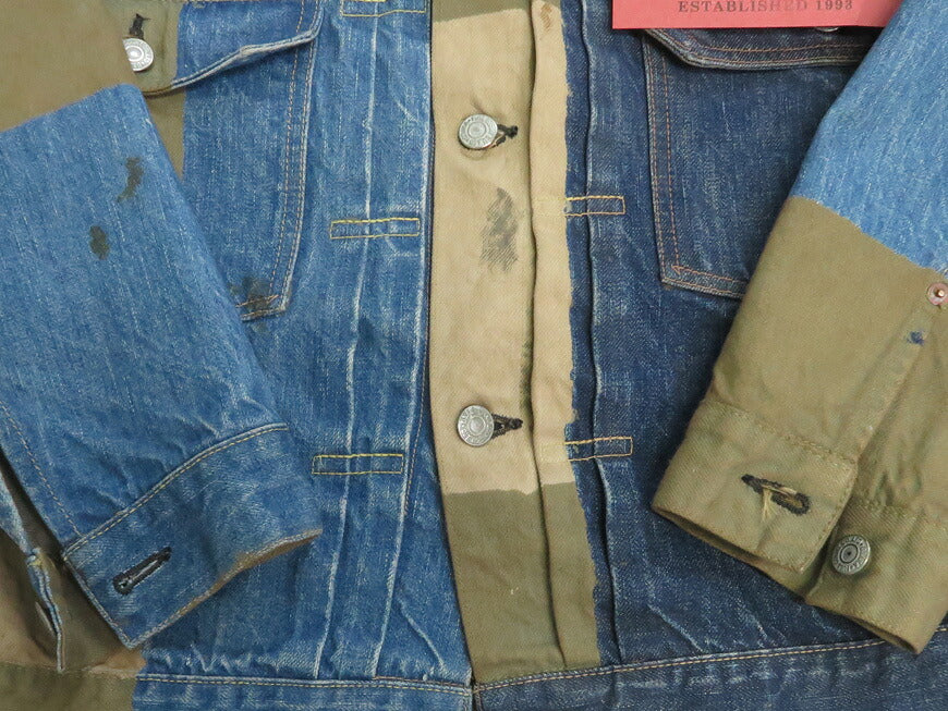 Fullcount FULLCOUNT 2501-2102 13,7oz Second Model Denimjacke CRAZY PATTERN WORKS OF ART SERIES Simbabwe-Baumwolle