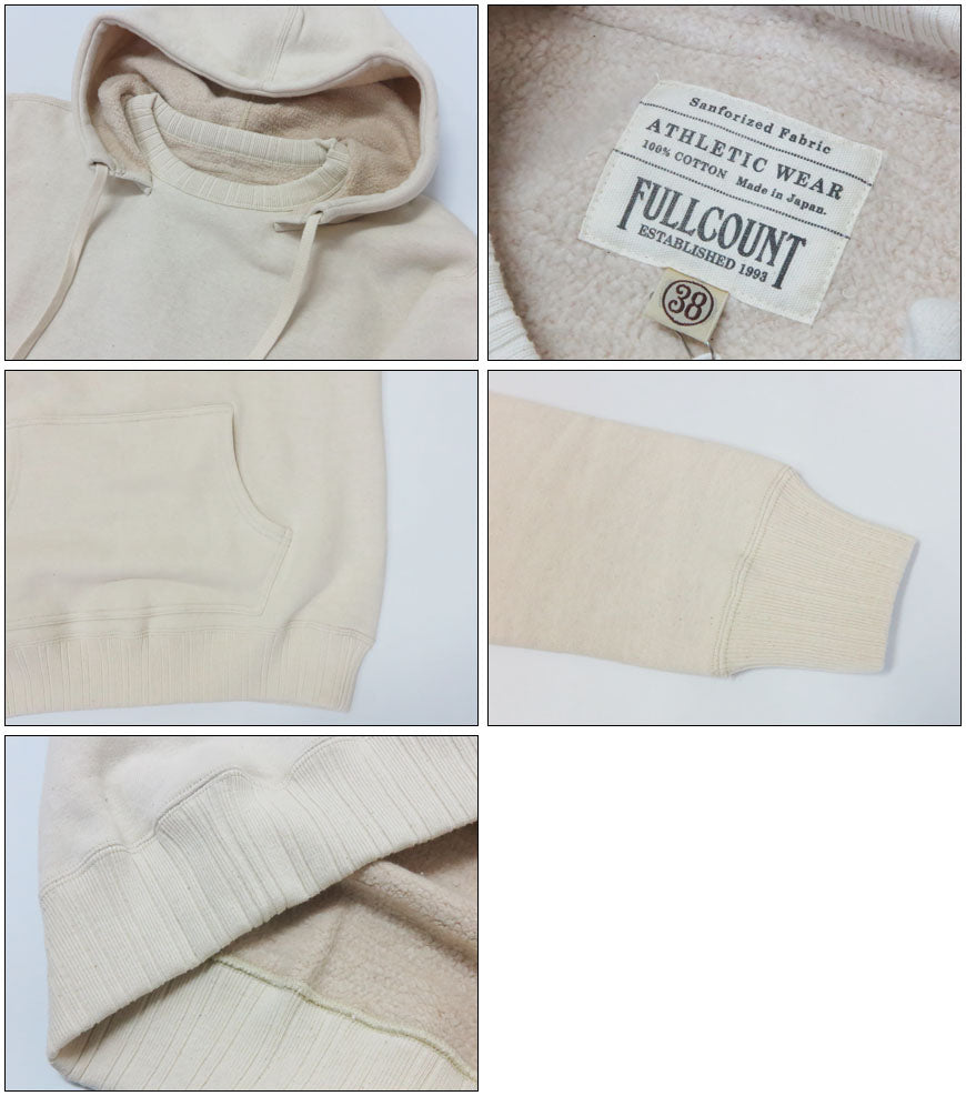 フルカウント FULLCOUNT ジンバブエコットン 後付けパーカ After Hood Sweat Shirt Mother Cotton 長袖 スウェット FC3745-23