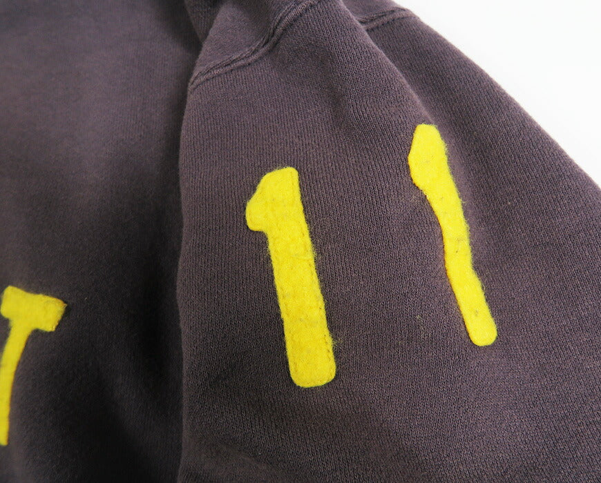 FULLCOUNT verwaschener Crewneck-Sweatshirt mit Used-Effekt, Filzaufnäher LIL' BIT FC3771-1【Neuheit Herbst/Winter 2026】