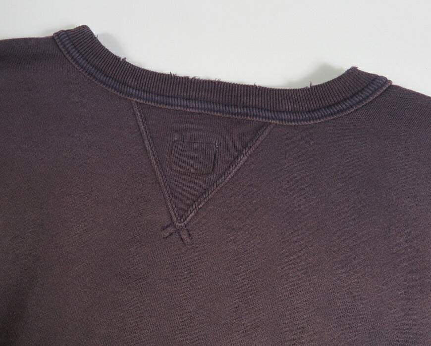 FULLCOUNT verwaschener Crewneck-Sweatshirt mit Used-Effekt, Filzaufnäher LIL' BIT FC3771-1【Neuheit Herbst/Winter 2026】